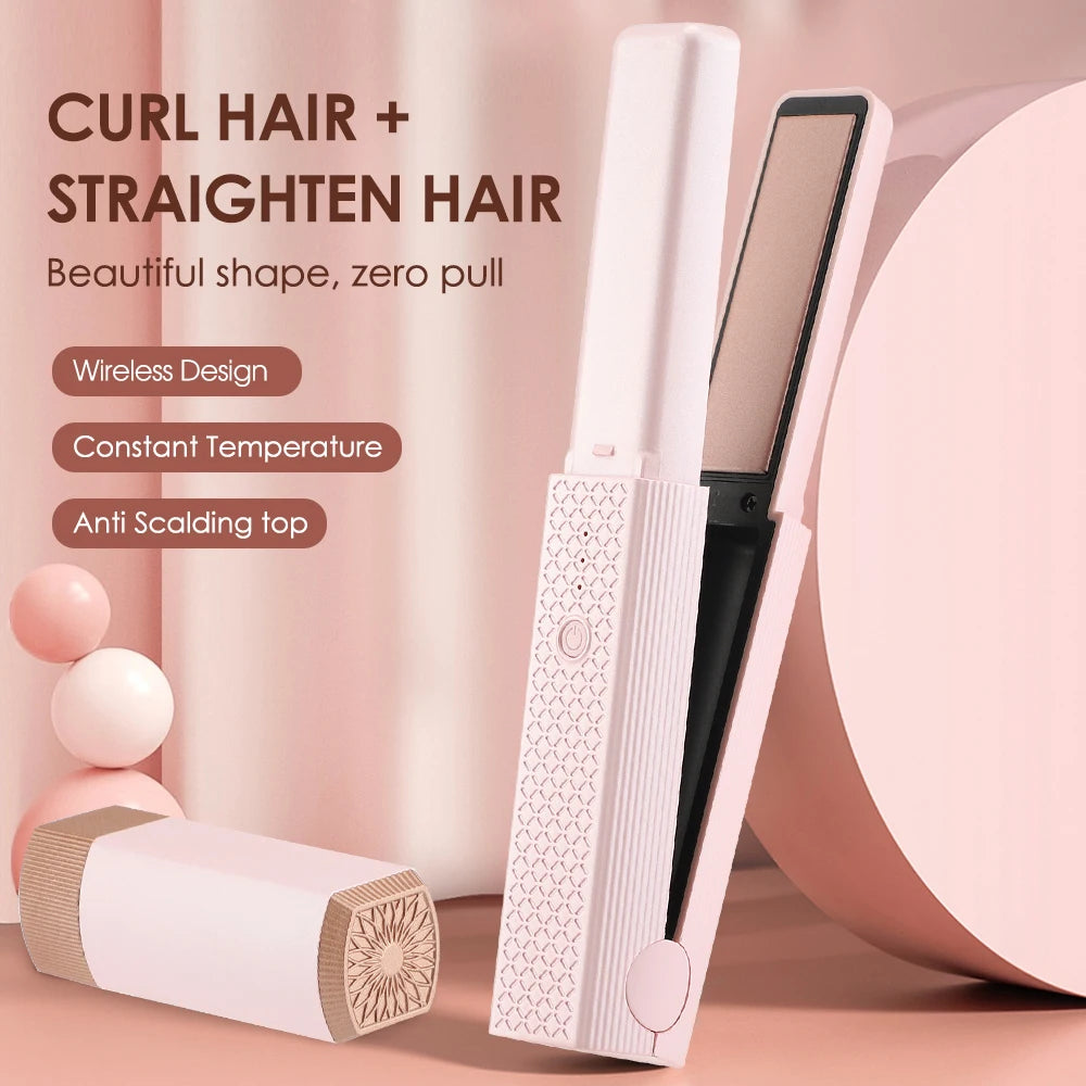 Dual-Style Wireless Hair Straightener